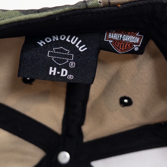 Harley Davidson Honolulu Camo Cap Adjustable Strap Aloha Hawaii Men - Picture 11 of 13